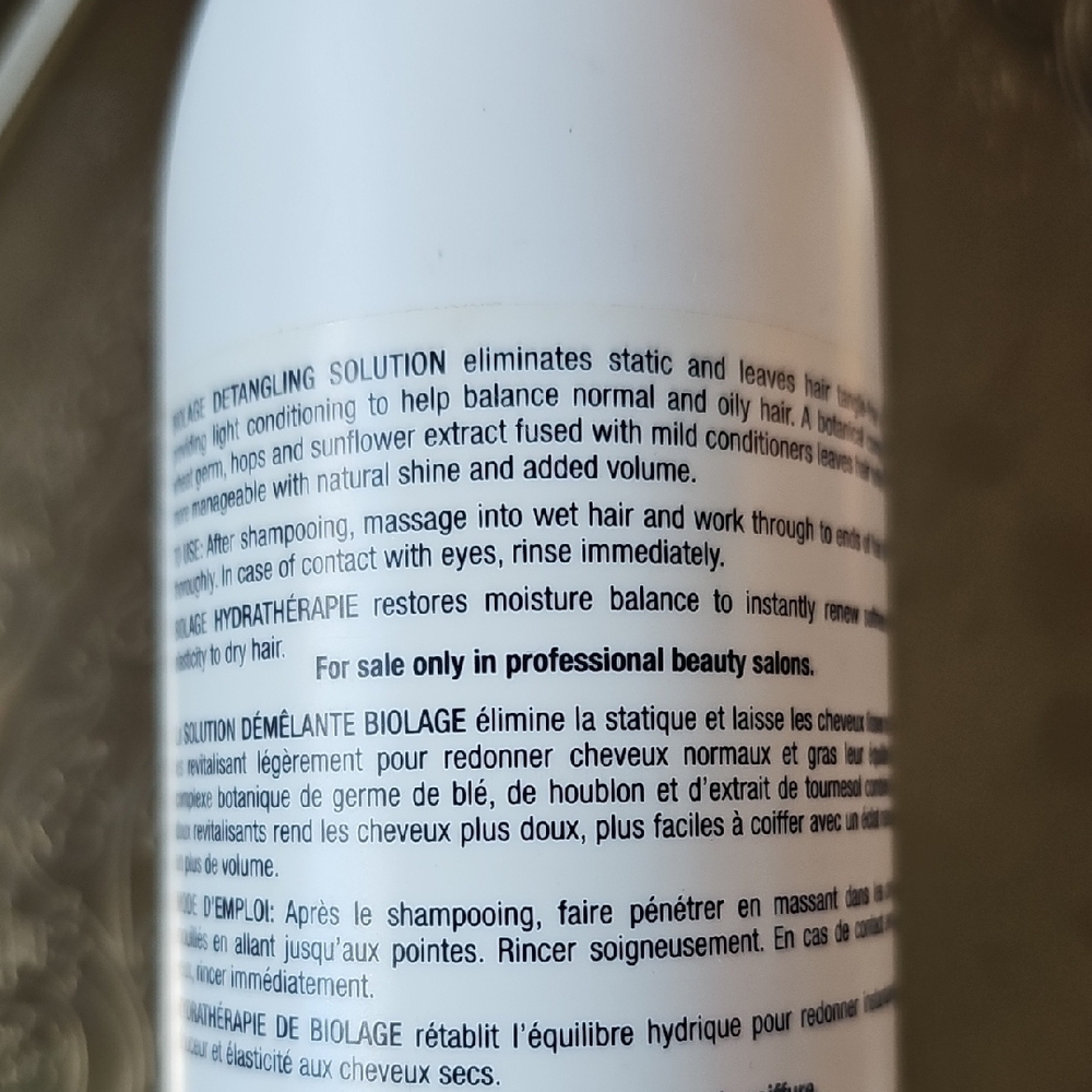 Matrix Biolage Hydratherapie Detangling Solution Light Conditioner Discontinued - Picture 6 of 8